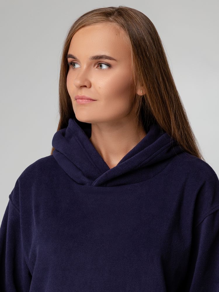 Худи флисовое унисекс Manakin, фиолетовое, размер M/L