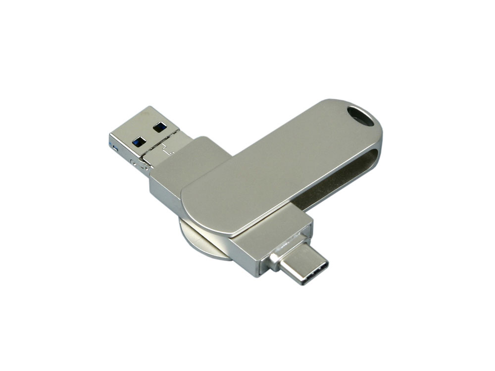 USB 3.0-флешка на 64 Гб для айфона 3 в 1 с логотипом  | Print Logo