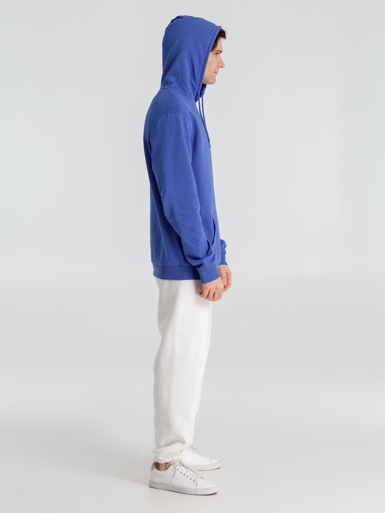 Толстовка с капюшоном унисекс Hoodie, ярко-синий меланж, размер XS