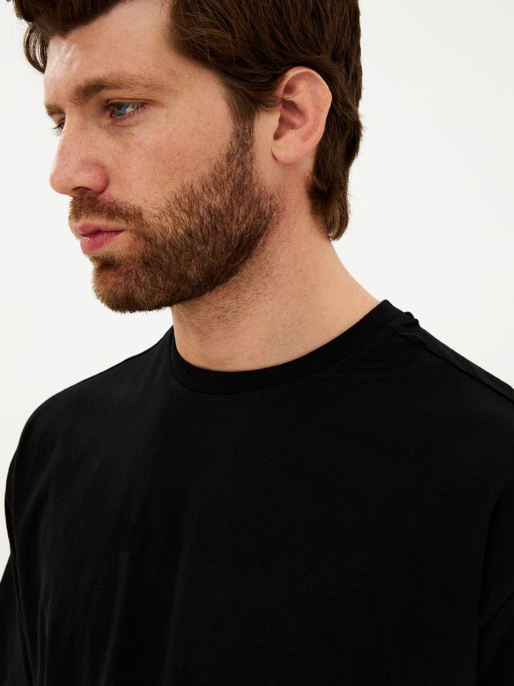 Футболка Oversize Premium, черная, размер XL