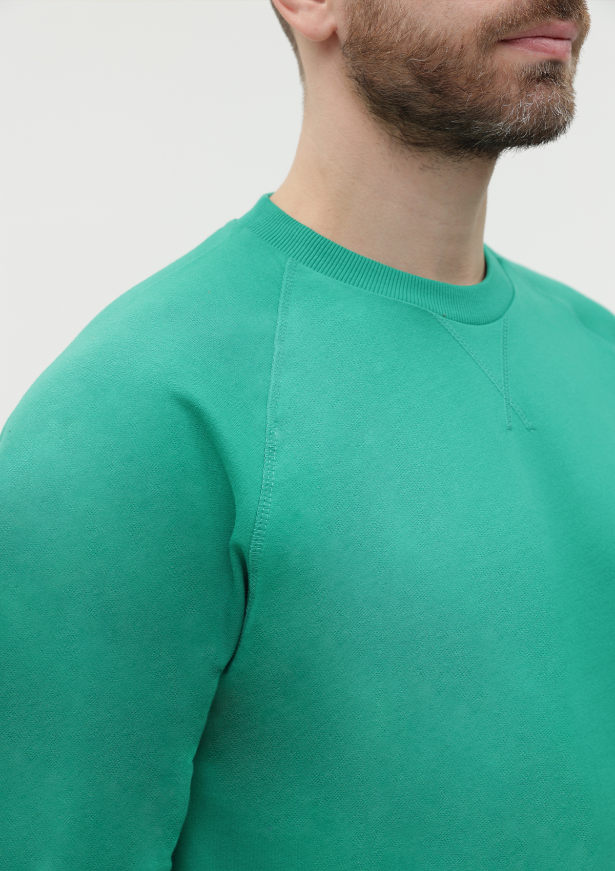 Свитшот унисекс STAN футер с начёсом 220, 60, Зелёный,  (30/1)  (56/XXXL)