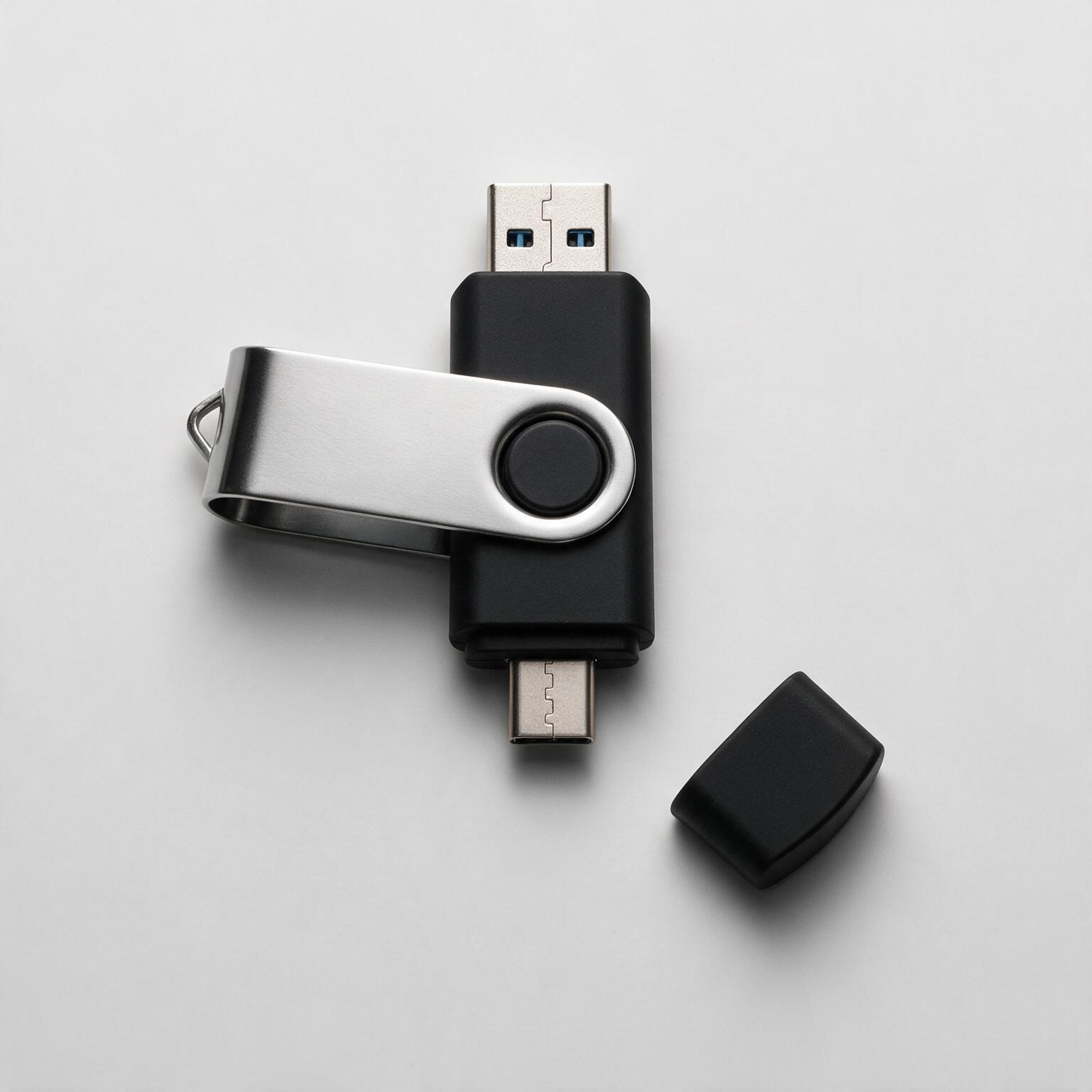 USB3.0/USB Type-C флешка на 32 Гб Квебек C с логотипом  | Print Logo