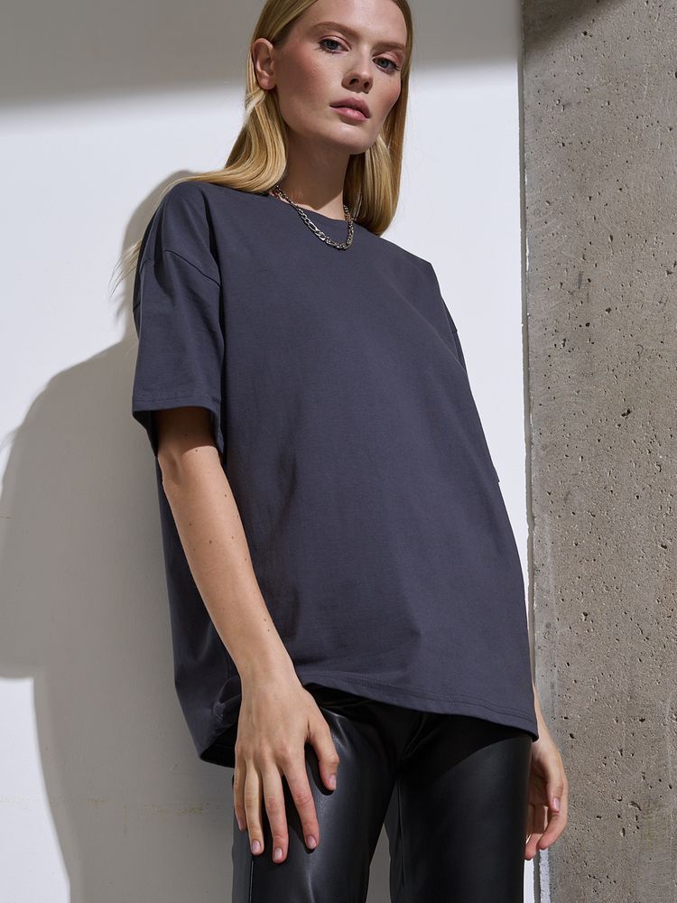 Футболка Oversize Premium, темно-серая (антрацит), размер 3XL