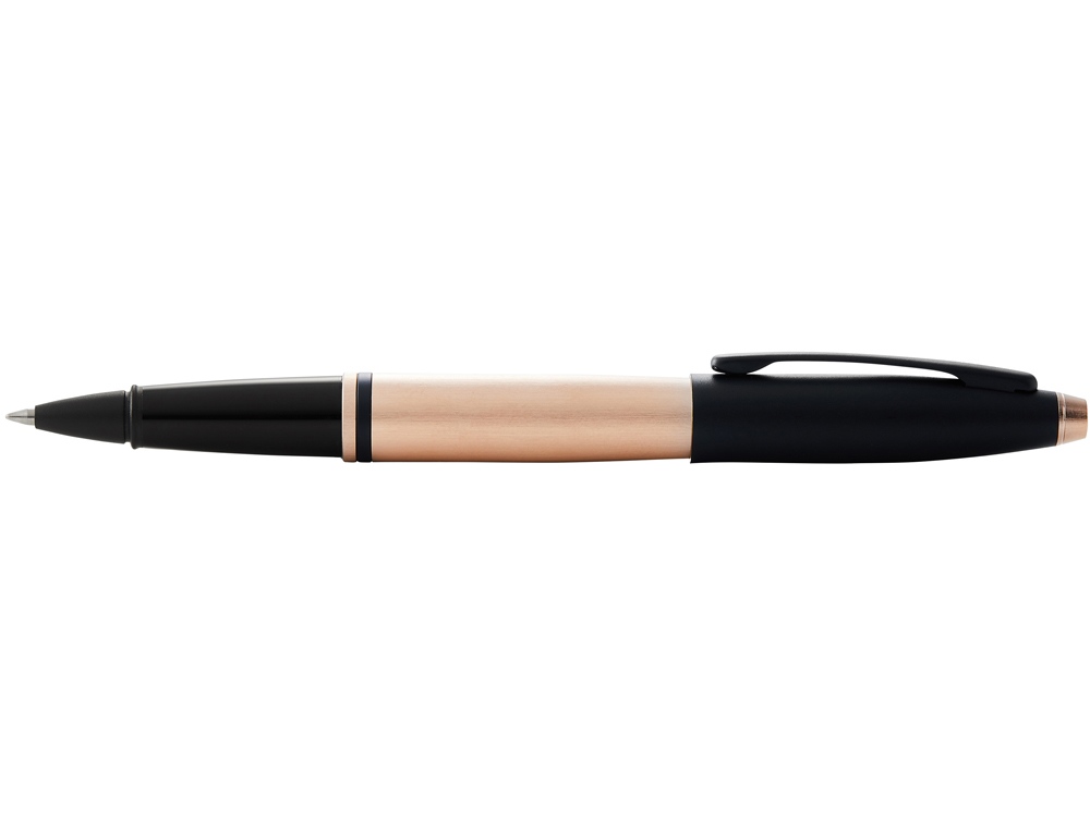 Ручка-роллер Cross Calais Brushed Rose Gold Plate and Black Lacquer