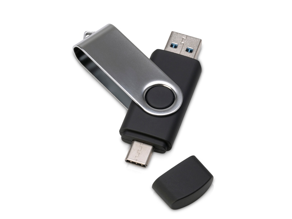 USB3.0/USB Type-C флешка на 32 Гб Квебек C с логотипом  | Print Logo