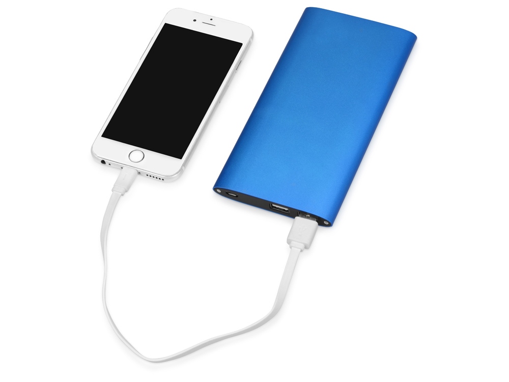Портативное зарядное устройство Джет с 2-мя USB-портами, 8000 mAh, синий (Р)