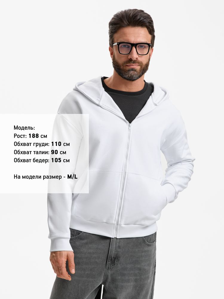 Толстовка унисекс оверсайз Sartoro, белая, размер 3XL/4XL