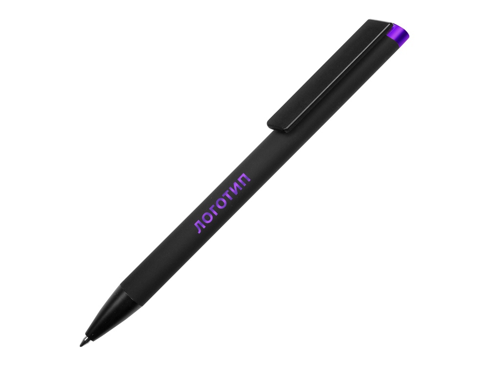 Ручка металлическая шариковая Taper Metal soft-touch с логотипом  | Print Logo