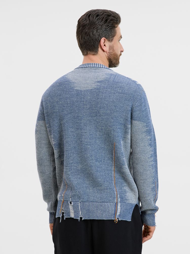 Джемпер Denim свободного силуэта на заказ, полушерсть, размер XL