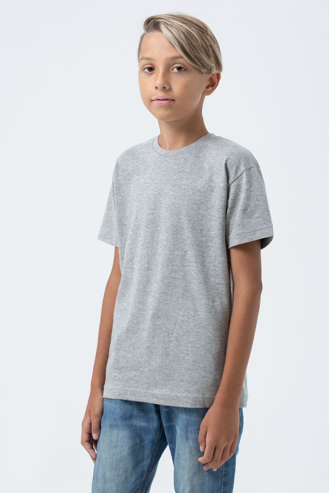 Футболка детская Regent Fit Kids, серый меланж, на рост 130-140 см (10 лет)