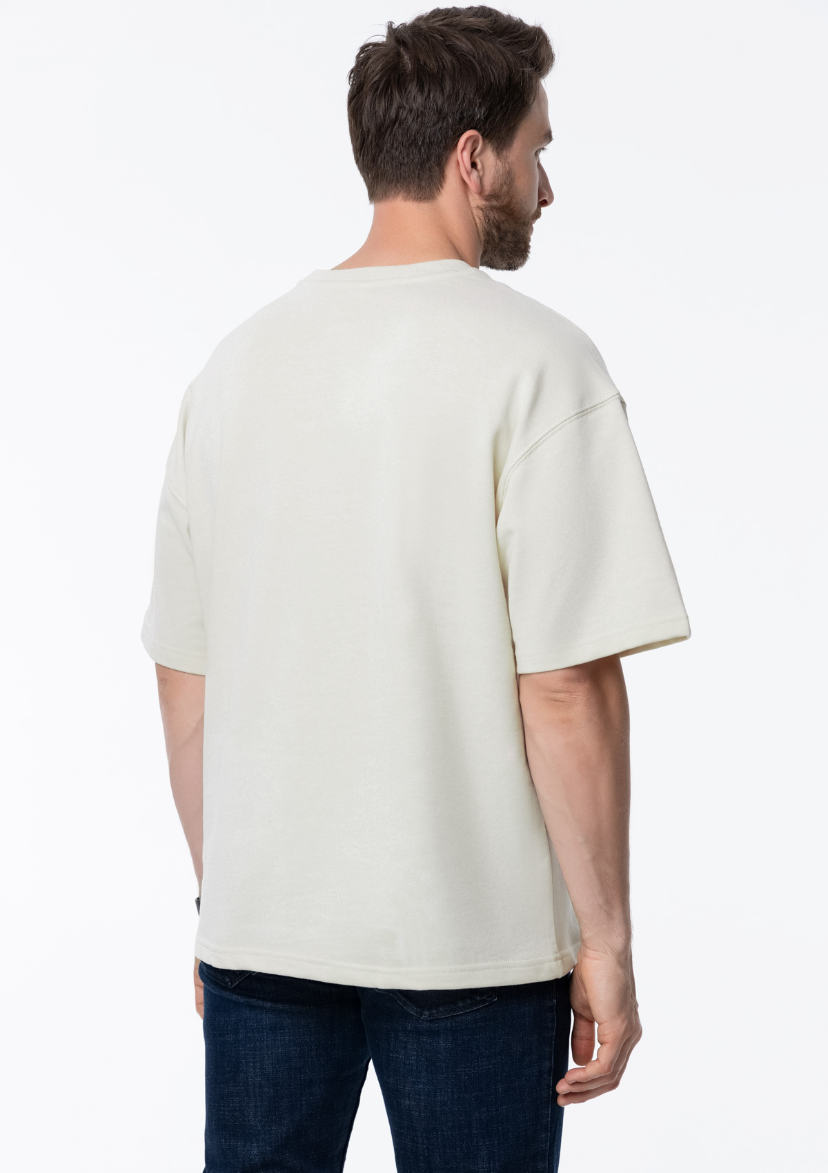 Футболка унисекс оверсайз STAN хлопок/полиэстер 260, 40, Молочный,  (11)  (44/XS)