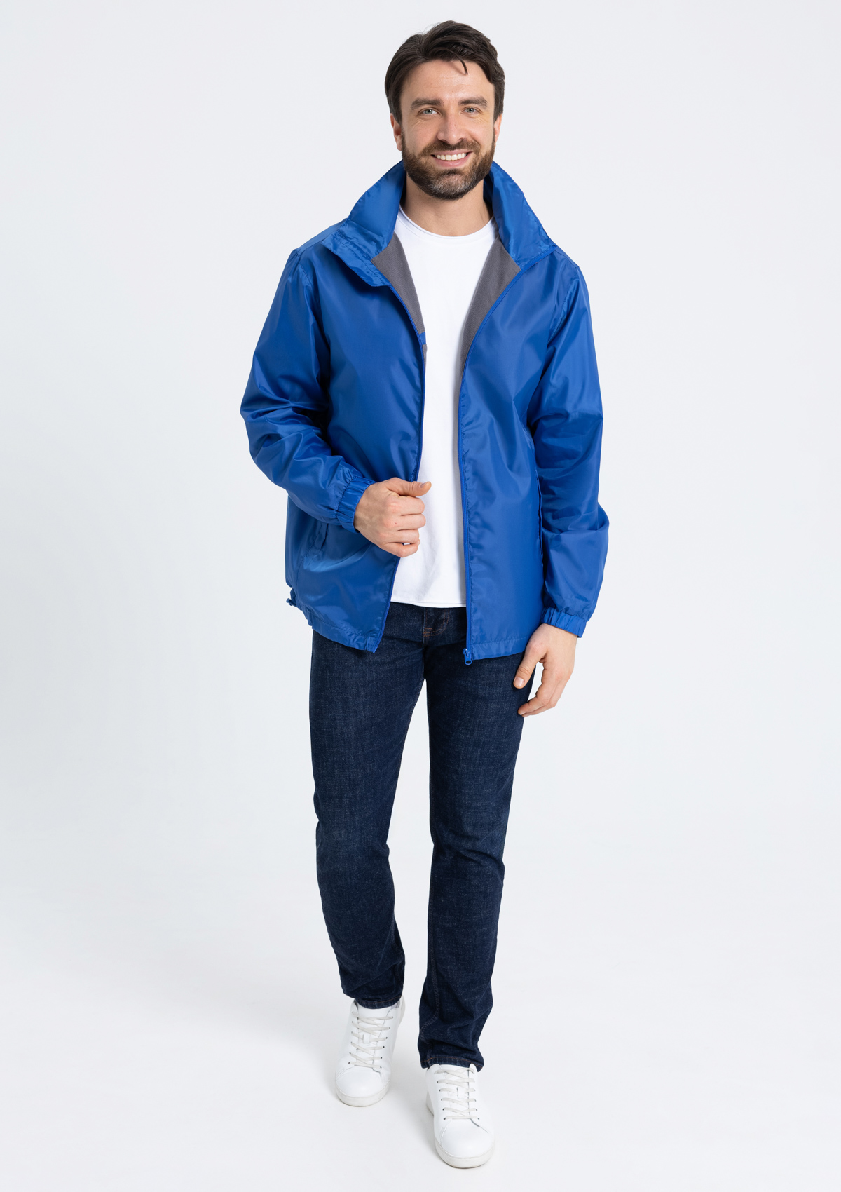 Ветровка утепленная унисекс STAN, 60, дюспо 210T, Синий,  (16/1)  (54/XXL)