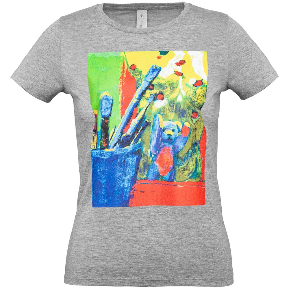 Футболка женская Artist Bear — пример нанесения логотипа (CoolColor) | Print Logo