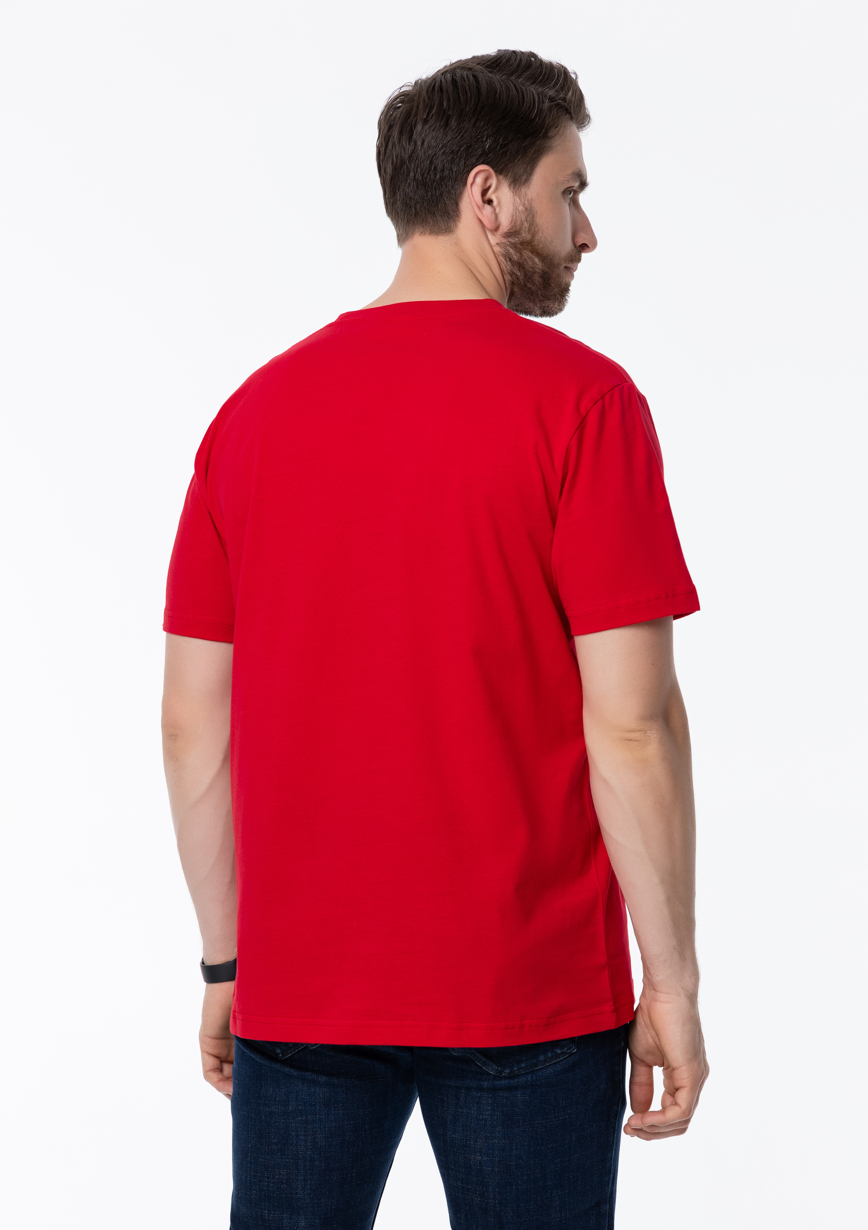Футболка унисекс STAN, хлопок 150, 51, Красный,  (14)  (52/XL)