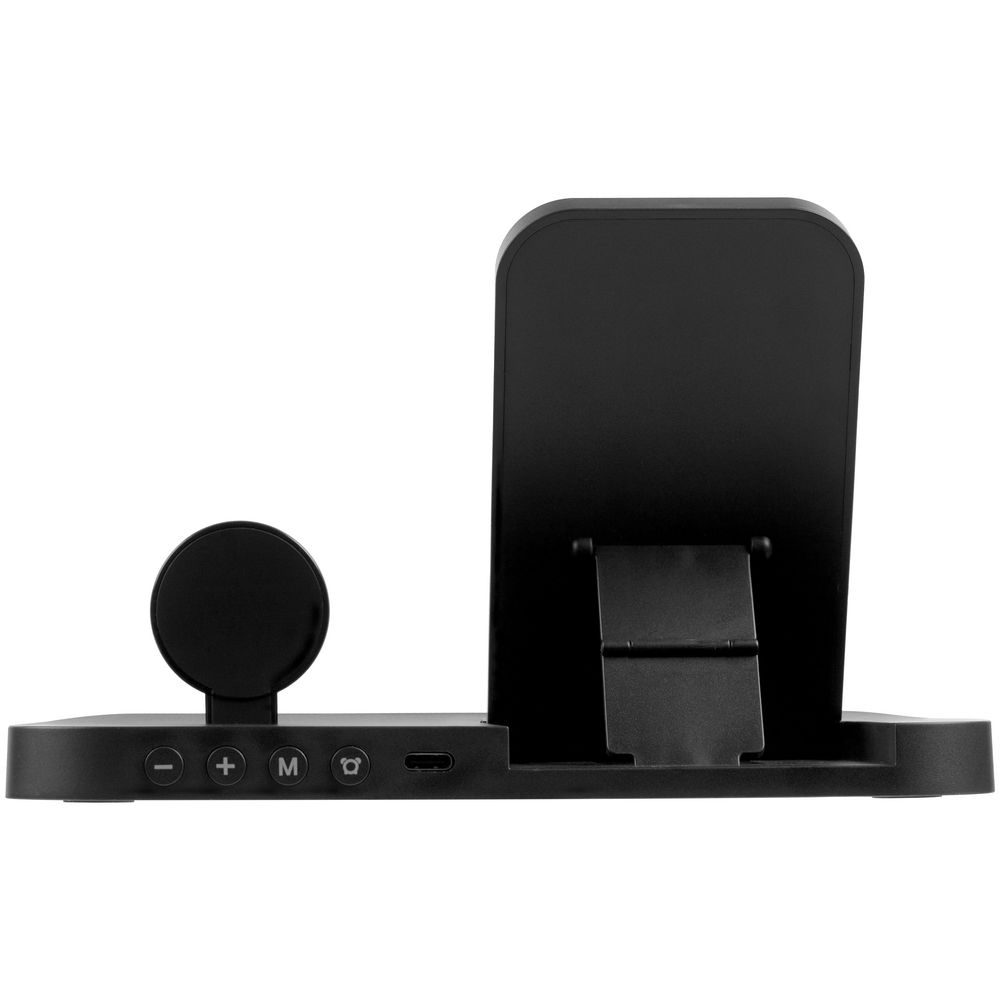 Зарядная станция с часами Clock Nest — пример нанесения логотипа (Uniscend) | Print Logo
