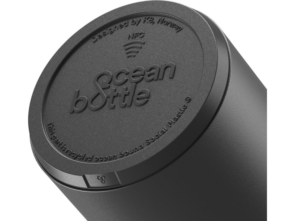 Бутылка для воды Ocean Bottle с вакуумной изоляцией объемом 750 мл, сплошной черный