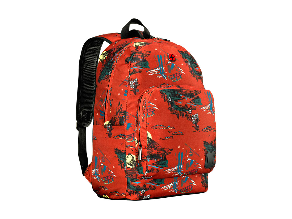 Рюкзак Crango WENGER 16'', кирпичный с рисунком Альпы, полиэстер, 31x17x46 см, 24 л