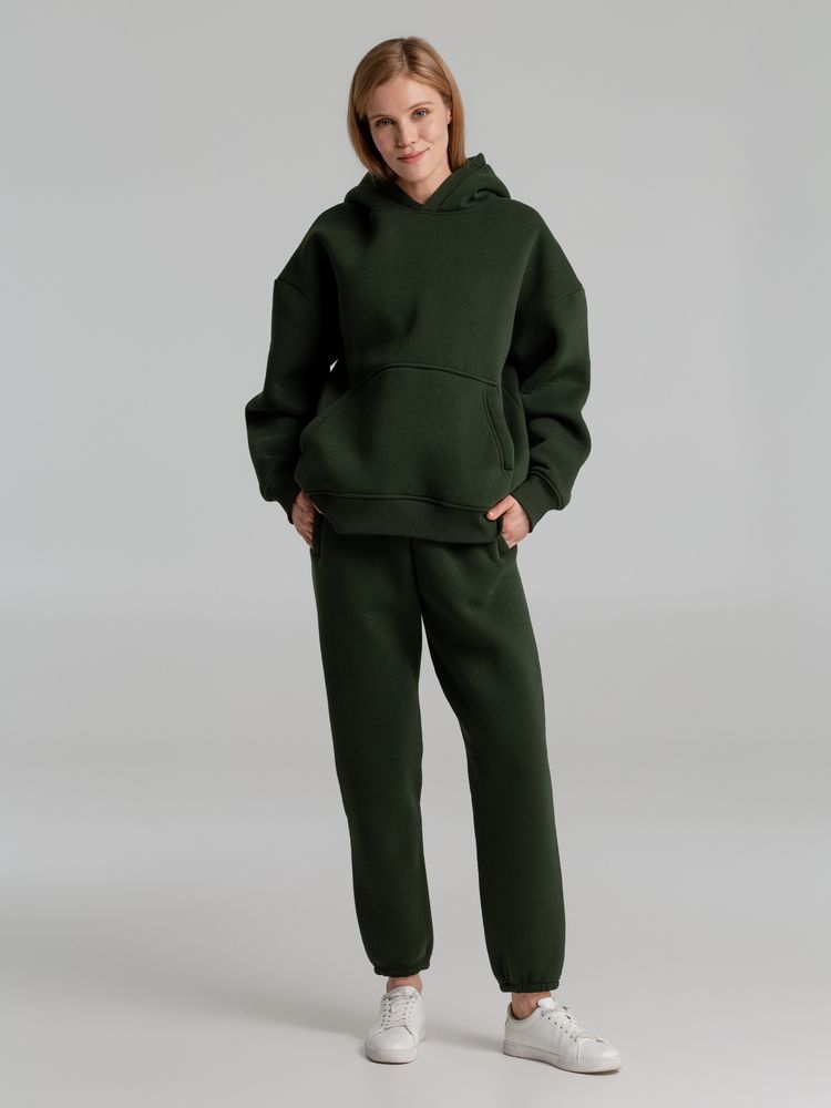 Худи Kulonga Oversize, темно-зеленый хаки, размер XS/S