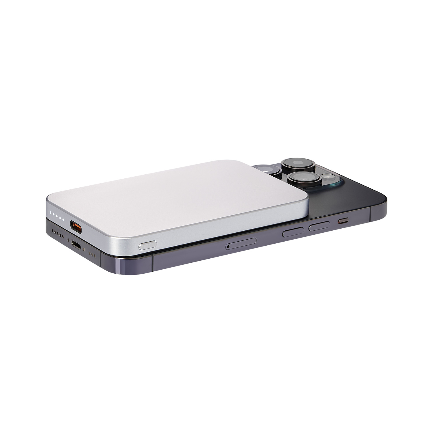 Внешний аккумулятор Артекс PD (Artex PD) 5000mAh с функцией беспроводной зарядки 15W, титановый фото на сайте Print Logo.