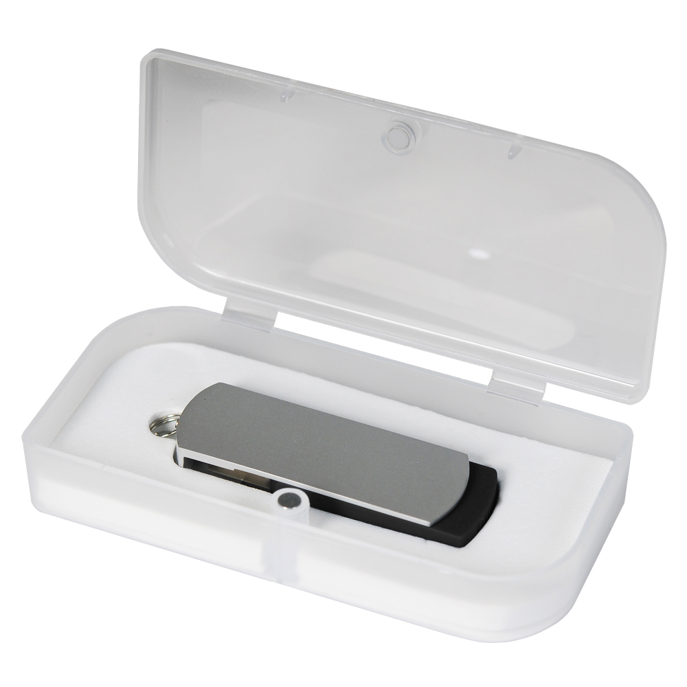 USB Флешка Элеганте (Elegante) 16 Gb, черный, в подарочной упаковке с логотипом Portobello флешки | Print Logo