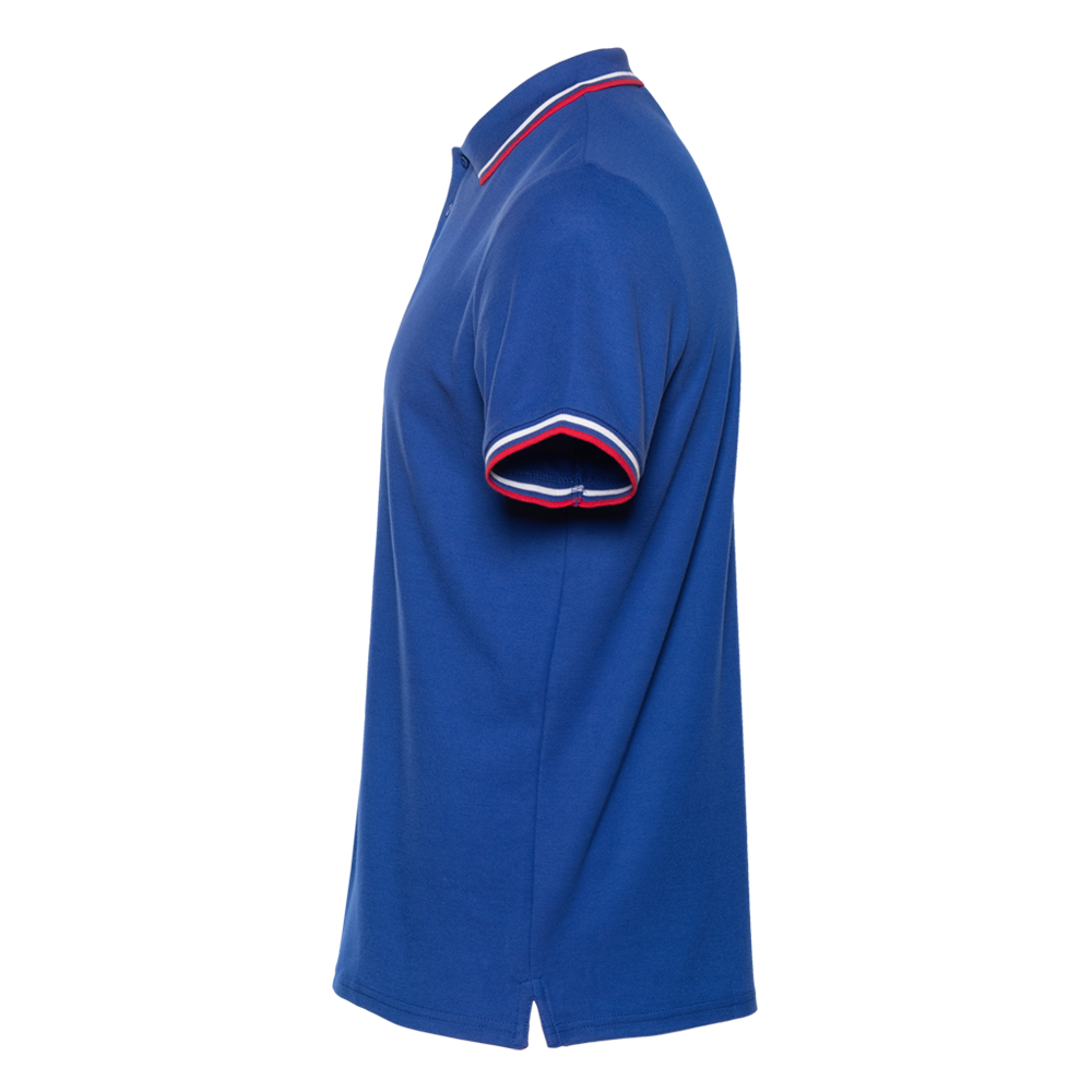 Рубашка поло мужская триколор STAN хлопок/полиэстер 185, 04RUS, Синий,  (16/1)  (44/XS)