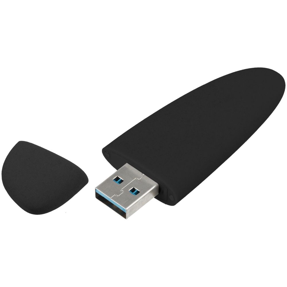 Флешка Pebble, серая, USB 3.0