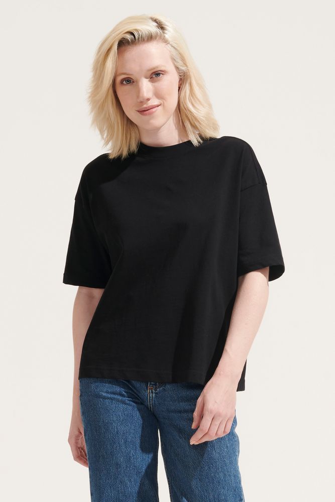 Футболка оверсайз женская Boxy Women, темно-серая (графит), размер M