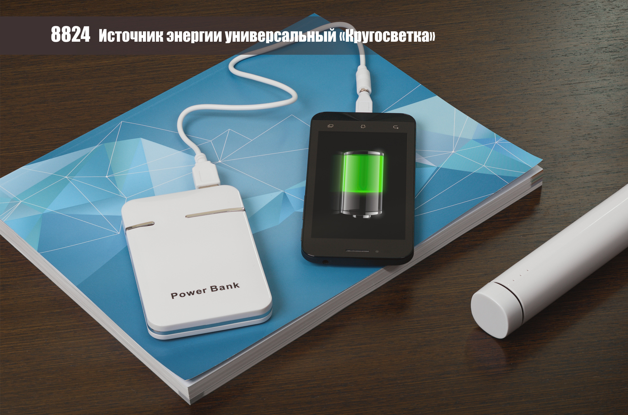 Зарядное устройство "Кругосветка" 5000 mAh, черный# фото на сайте Print Logo.