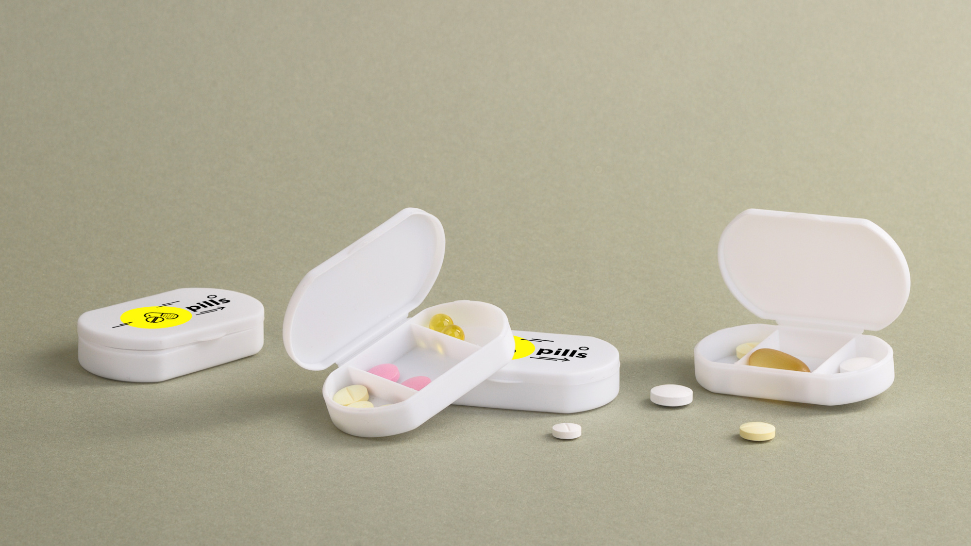 Таблетница "Pill house" с антибактериальной защитой фото на сайте Print Logo.